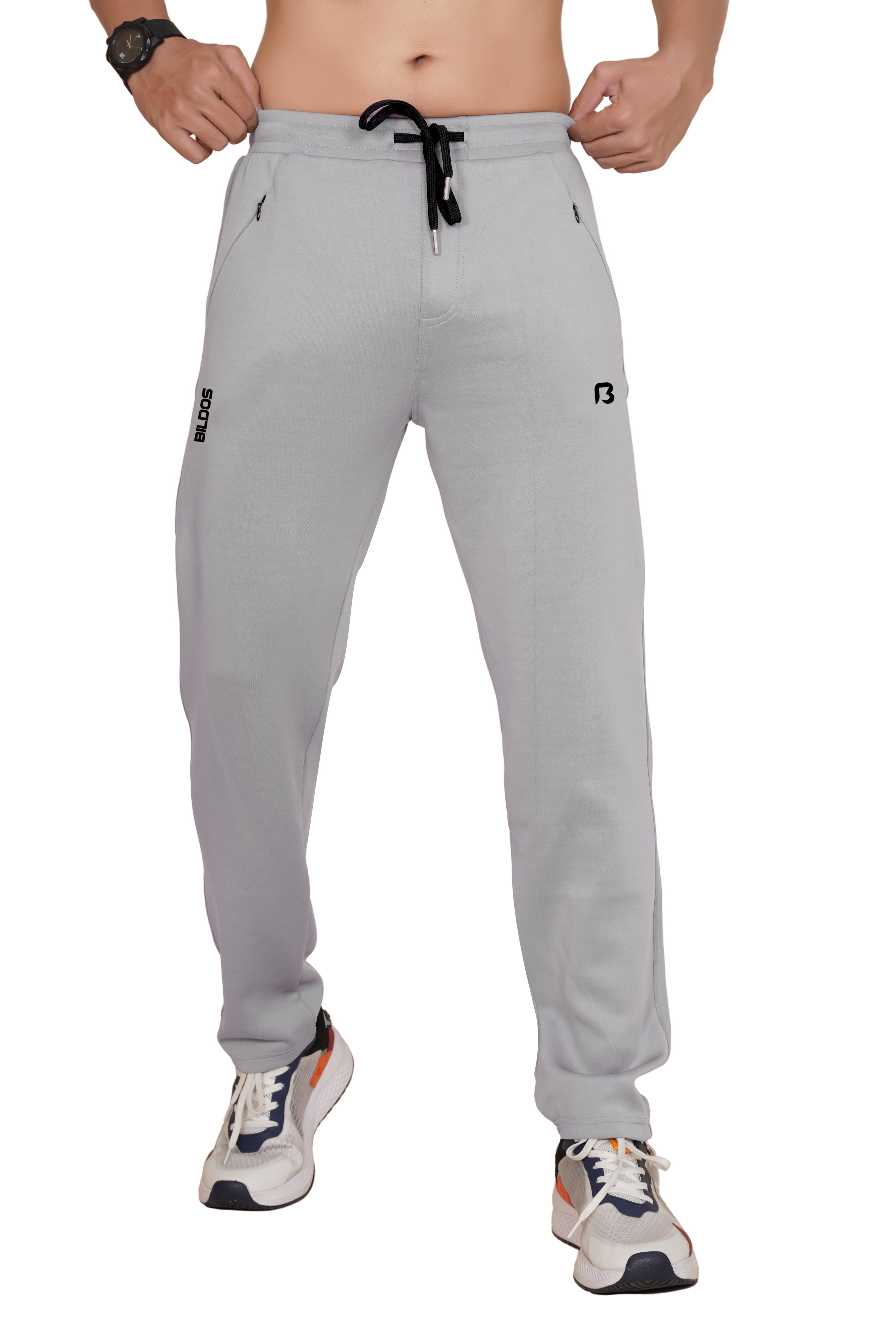 Bildos Track pants for Men for Running,Travelling,Yoga and Workouts - Light grey