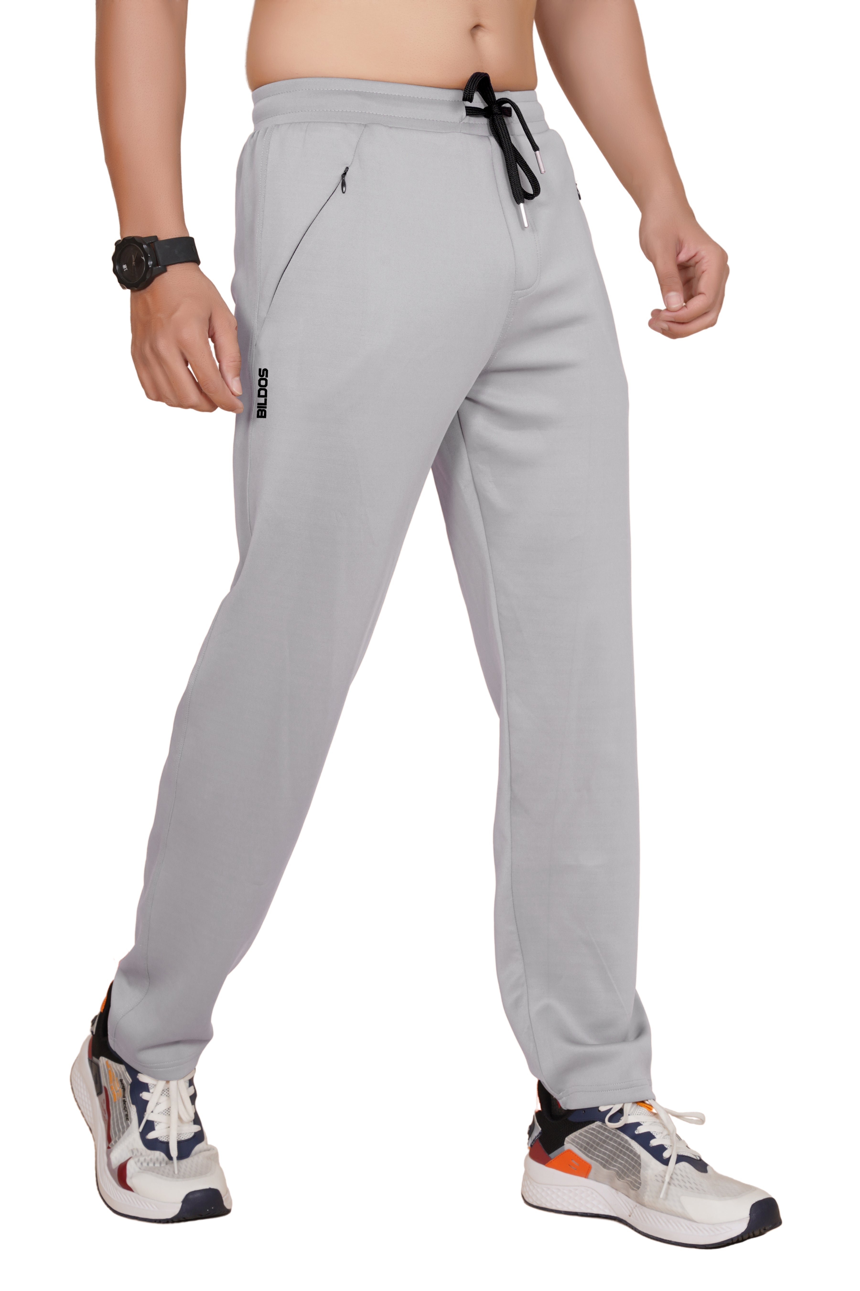 Bildos Track pants for Men for Running,Travelling,Yoga and Workouts - Light grey