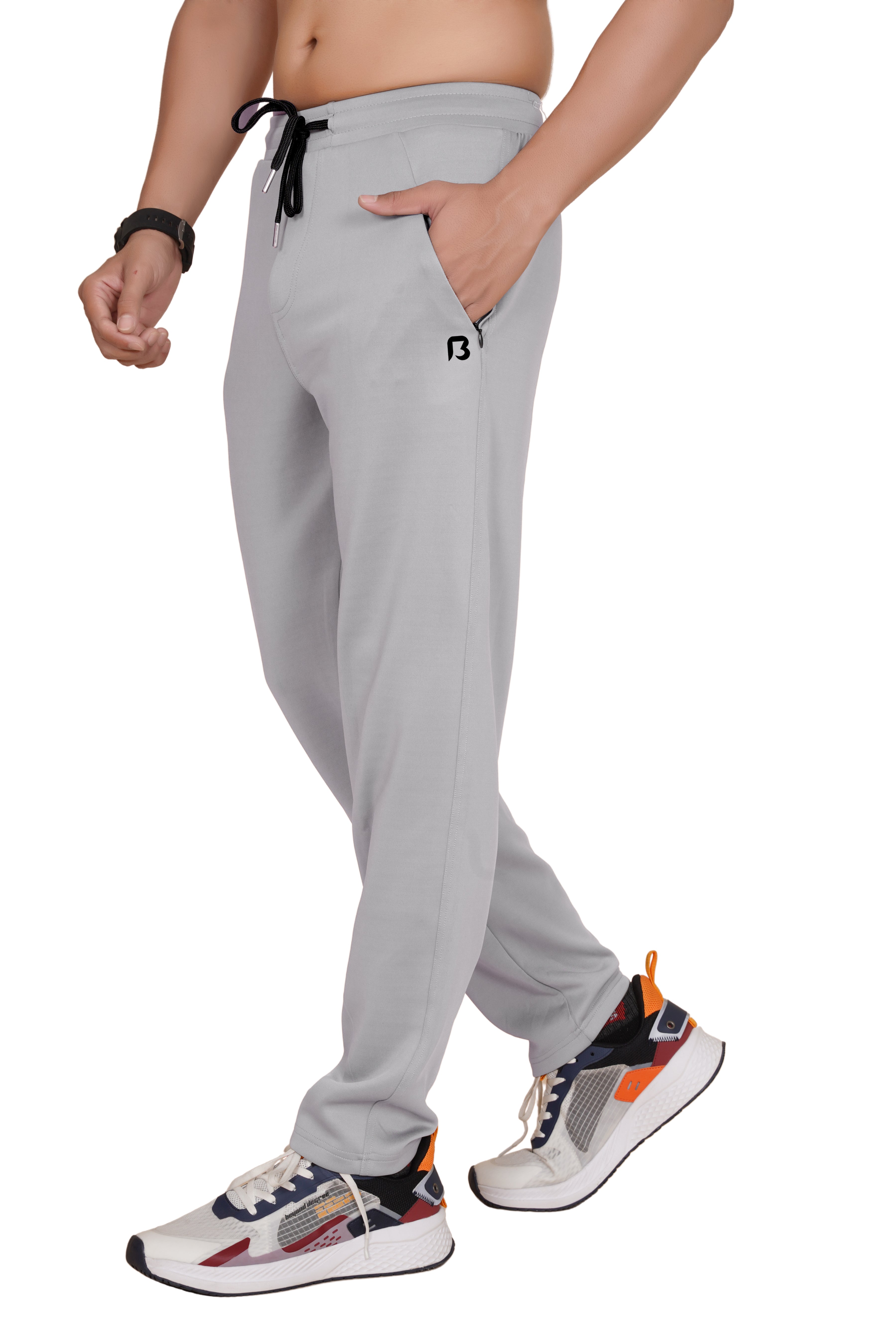 Bildos Track pants for Men for Running,Travelling,Yoga and Workouts - Light grey