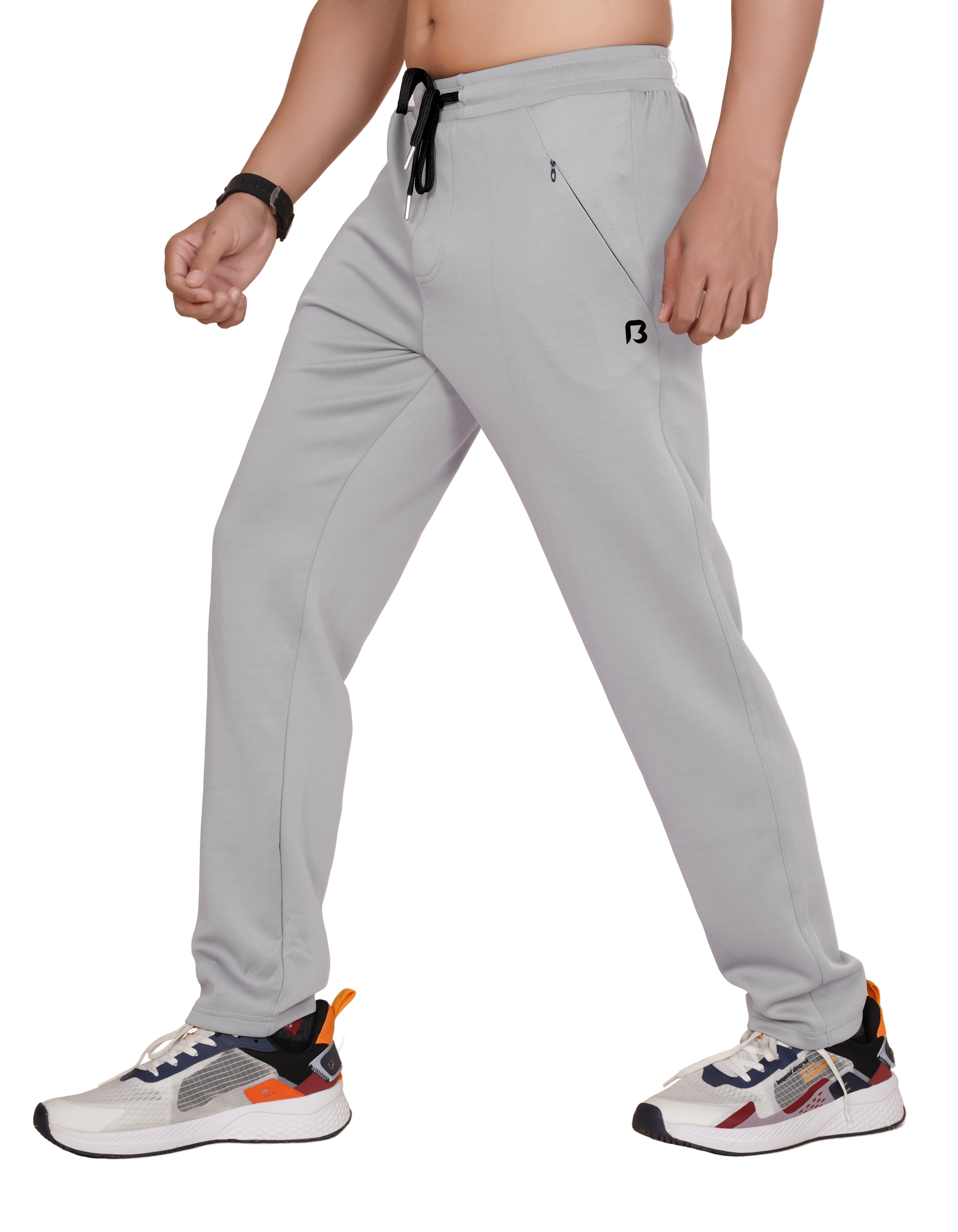 Bildos Track pants for Men for Running,Travelling,Yoga and Workouts - Light grey