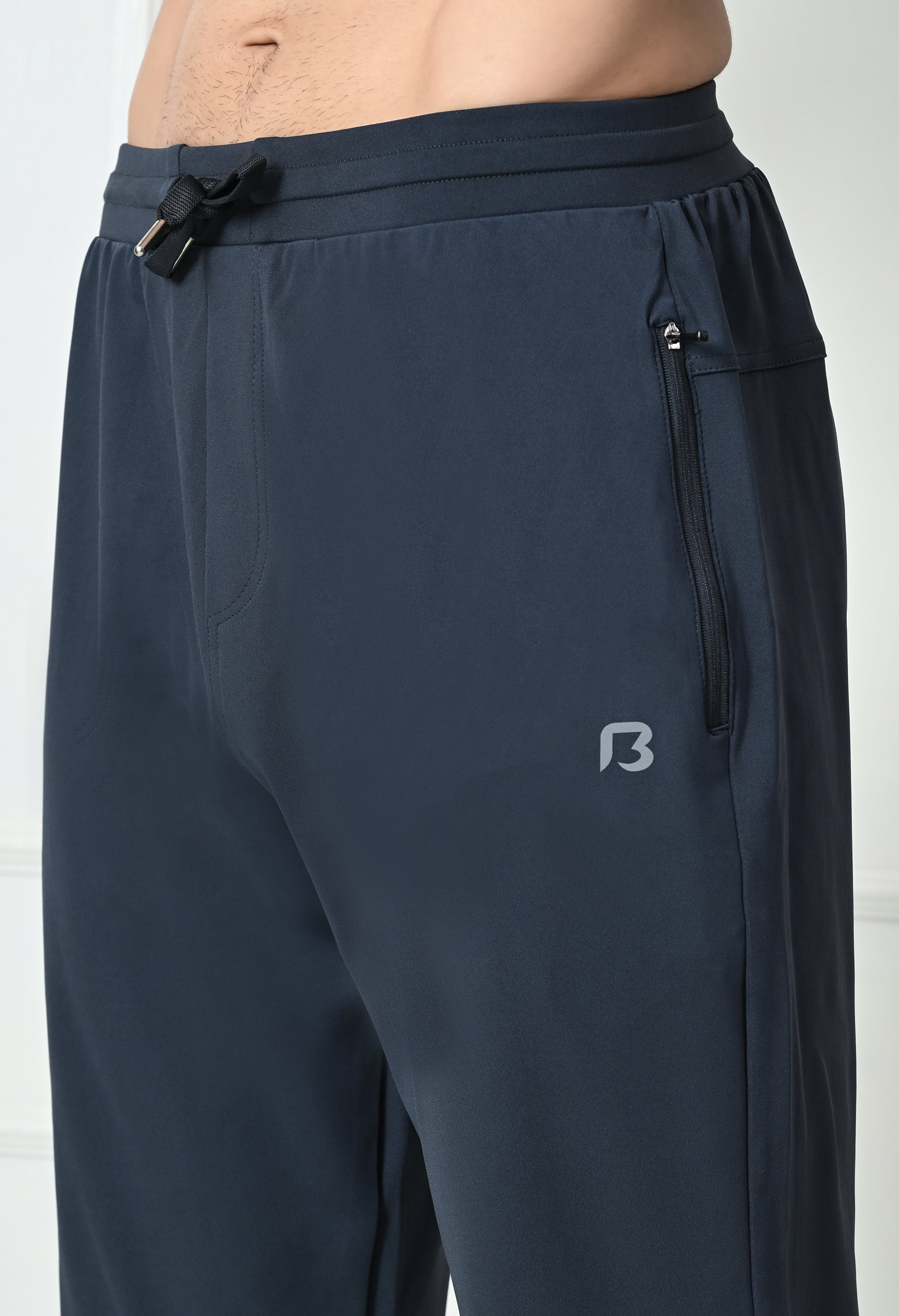 Bildos Super Stretchable Track Pant for Men with Zipper Pockets -  Dark grey