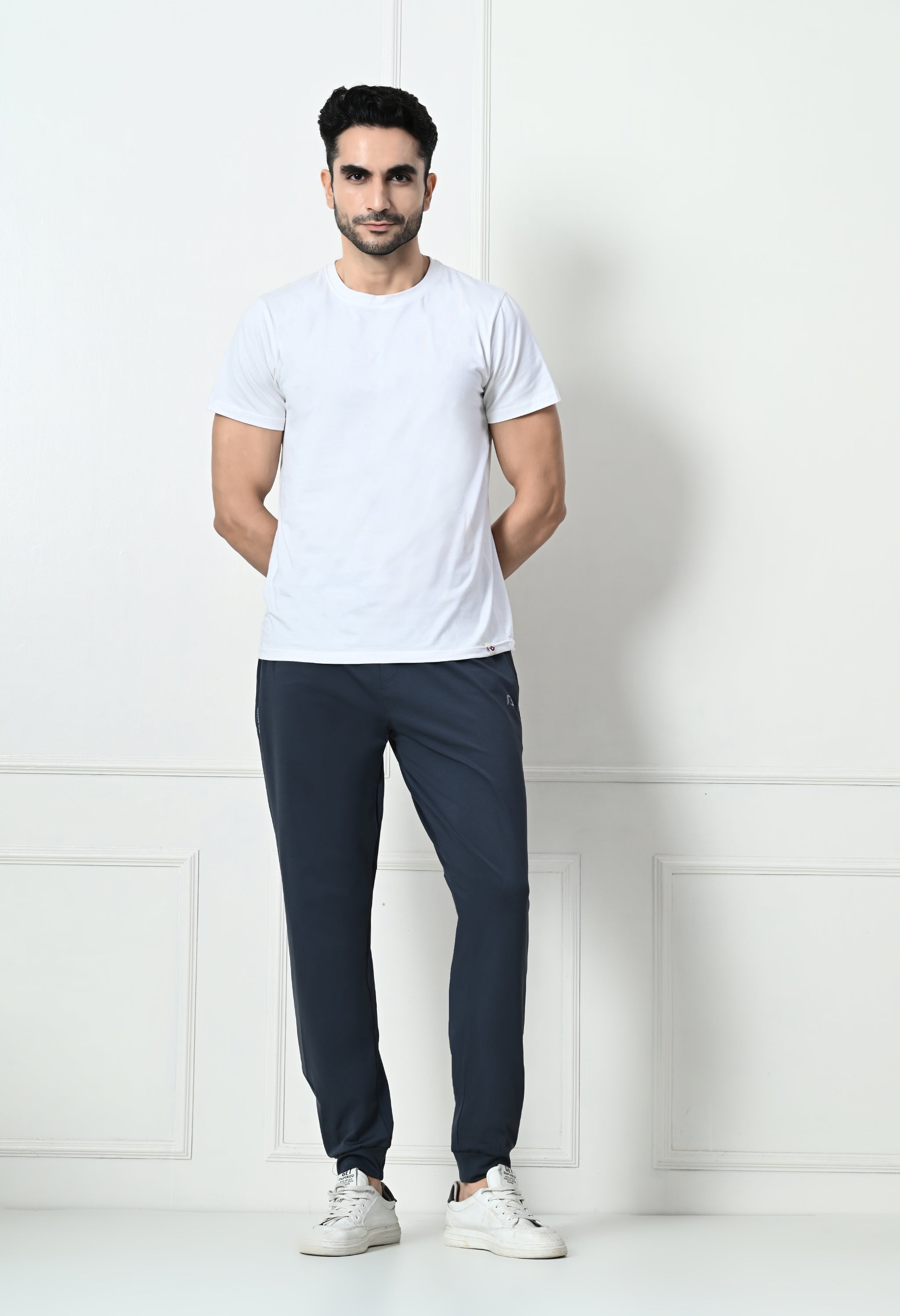 Bildos Super Stretchable Track Pant for Men with Zipper Pockets -  Dark grey