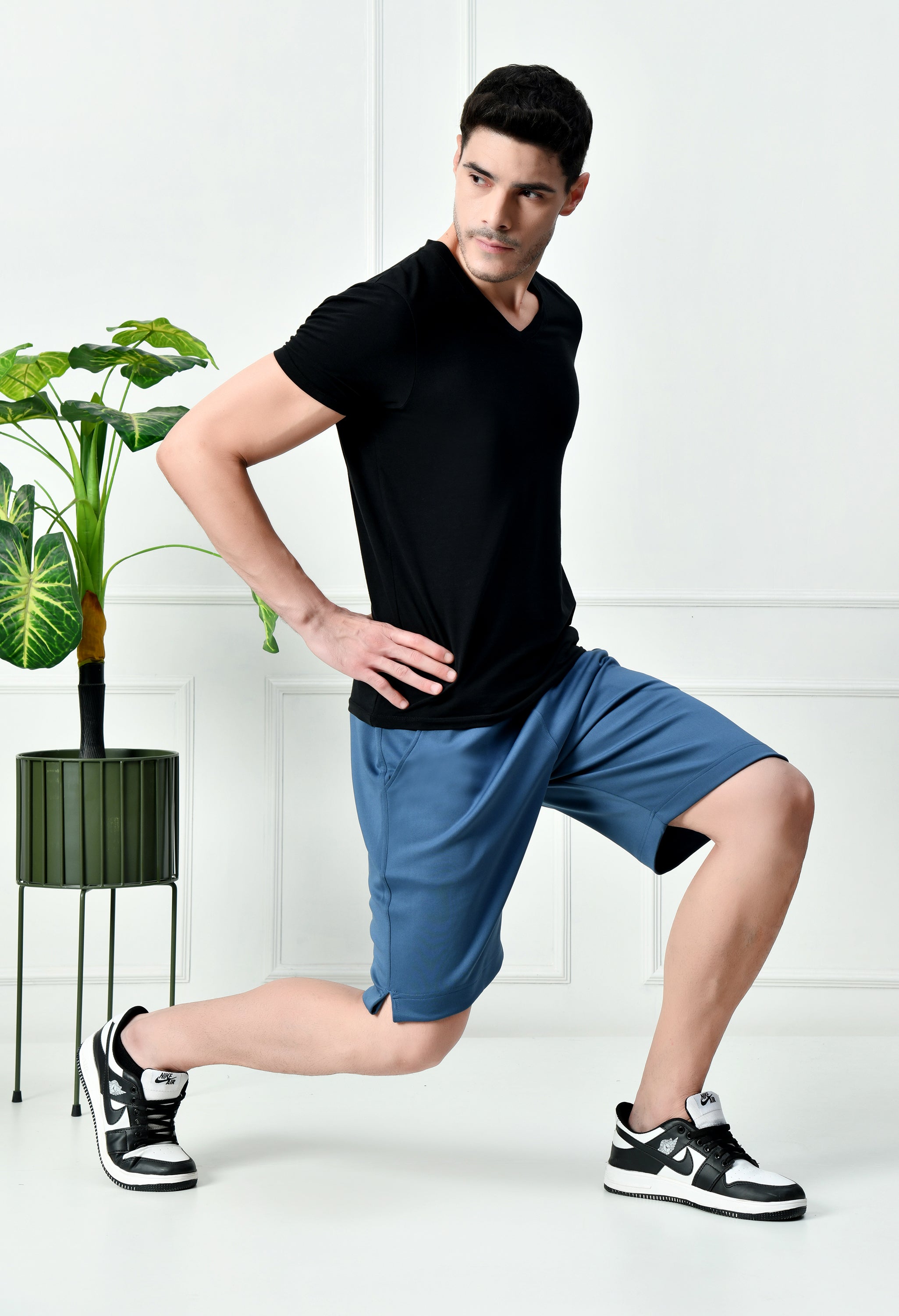 Bildos Super Soft Lycra Shorts - Slate blue