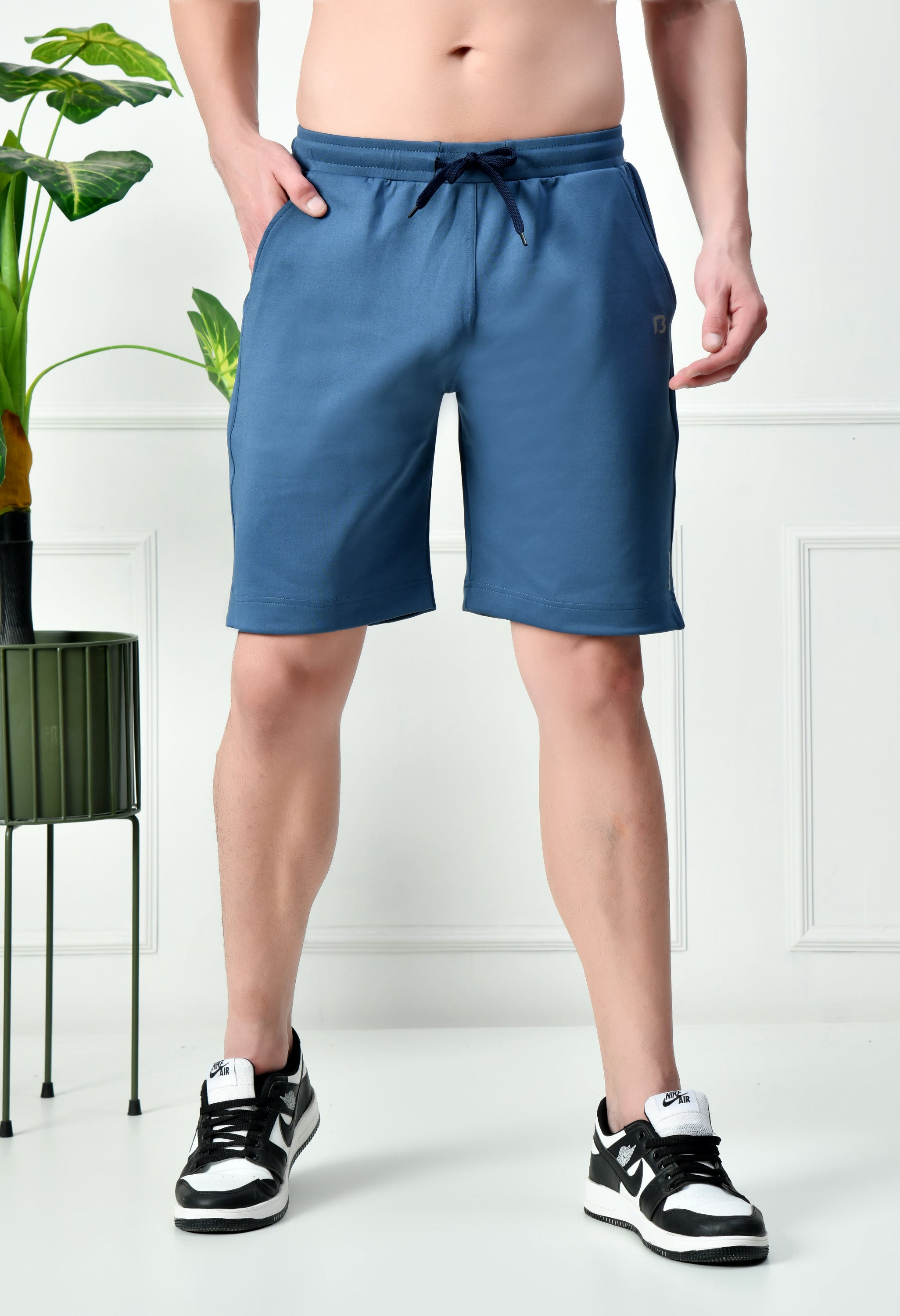 Bildos Super Soft Lycra Shorts - Slate blue