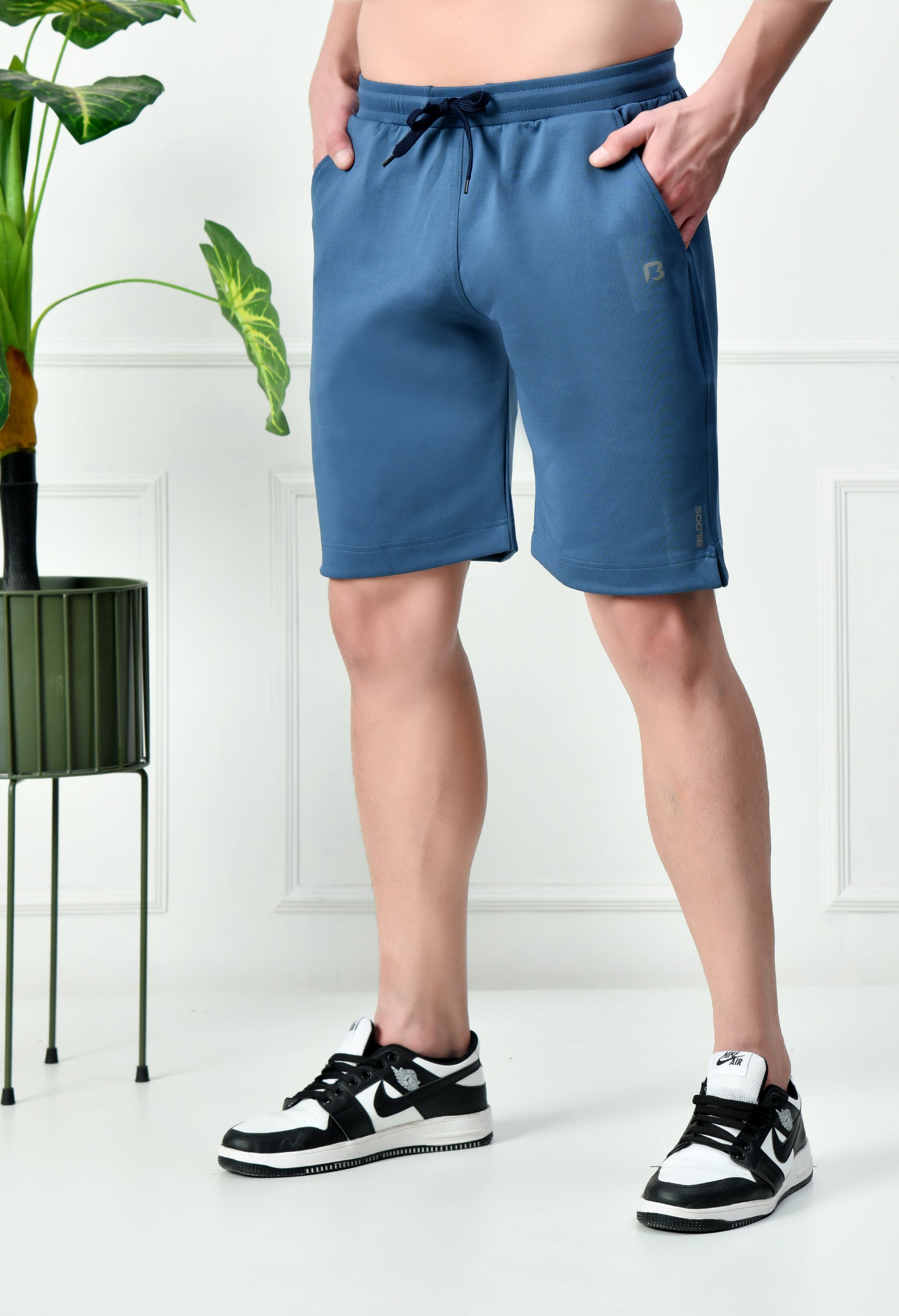 Bildos Super Soft Lycra Shorts - Slate blue