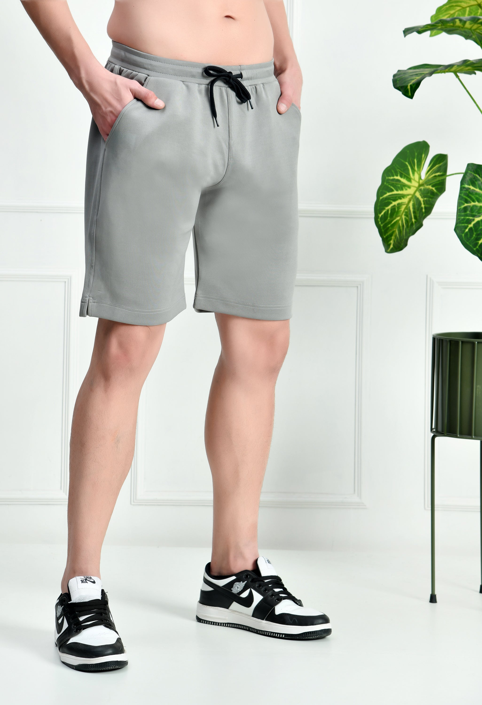 Bildos Super Soft Lycra Shorts - Light grey