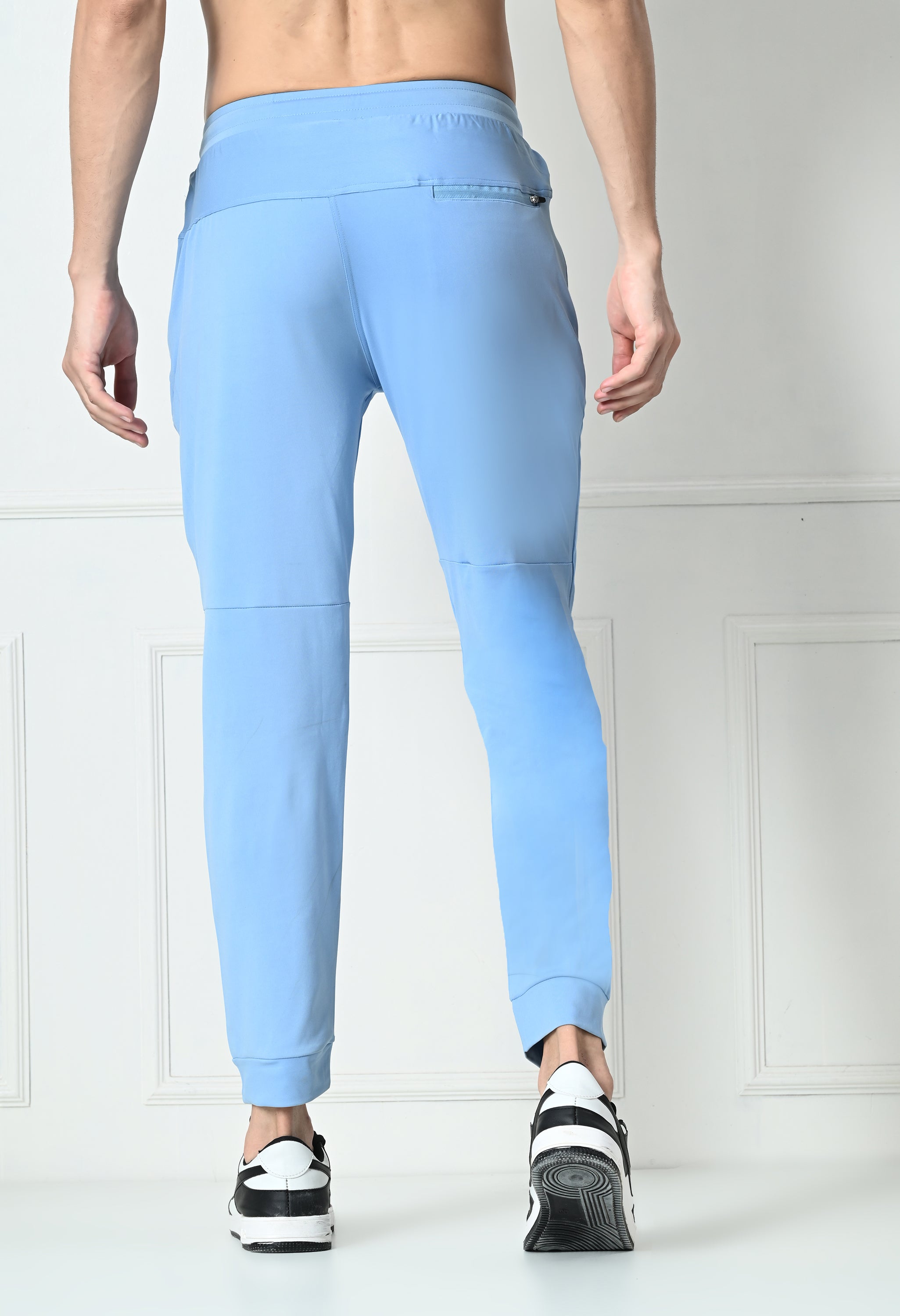 Bildos Super Stretchable Track Pant for Men with Zipper Pockets - Sky Blue