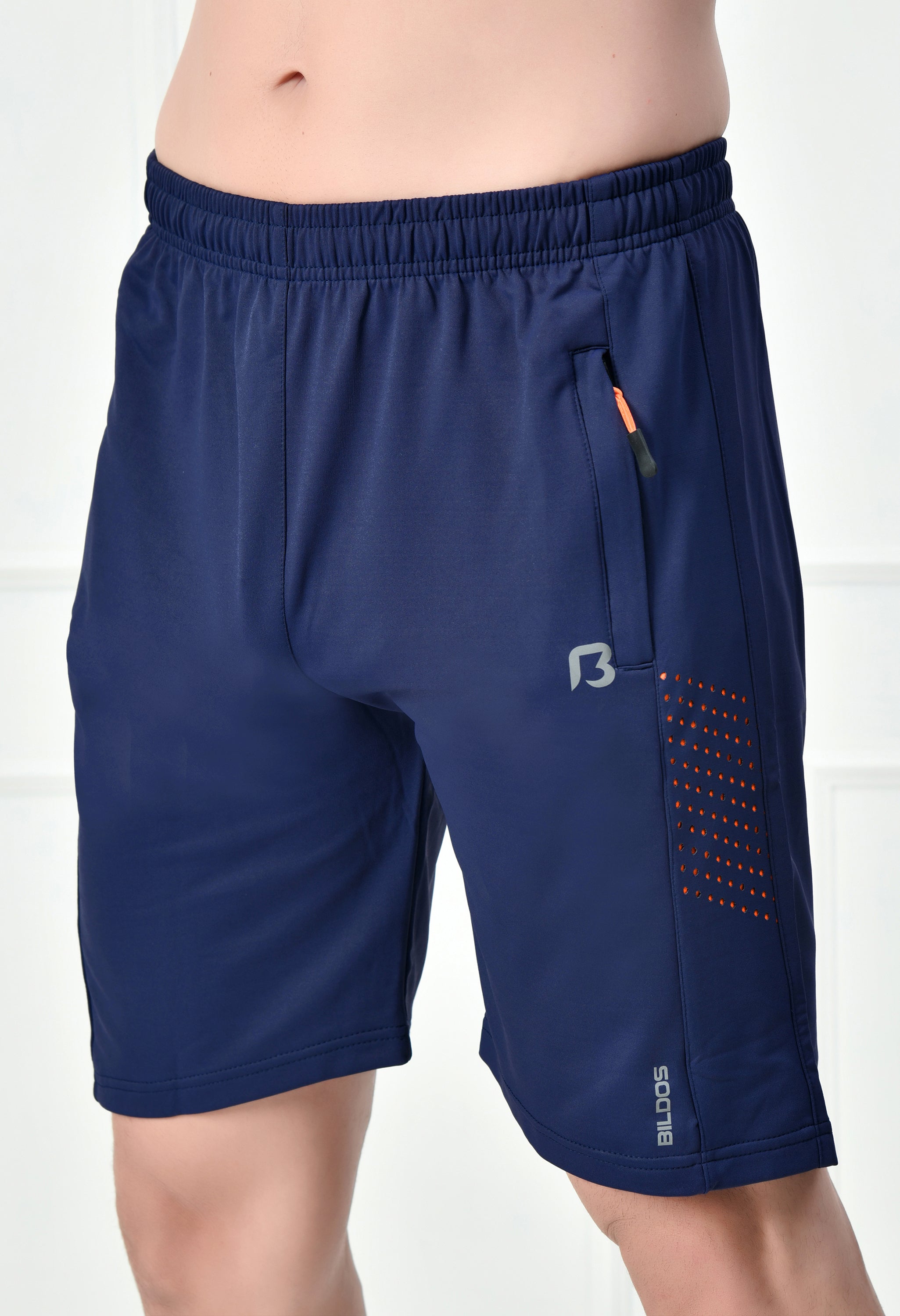 Bildos Stylish Shorts for Men With Zipper Pocket - Navy blue
